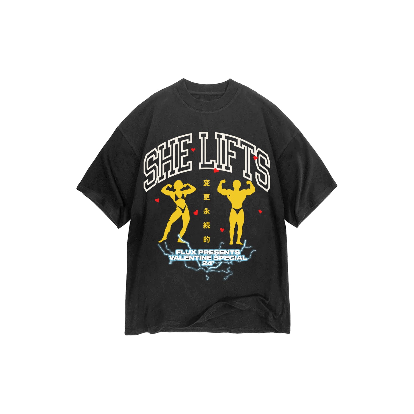 HEAVYWEIGHT "SHE LIFTS" Oversize Graphic T-Shirt