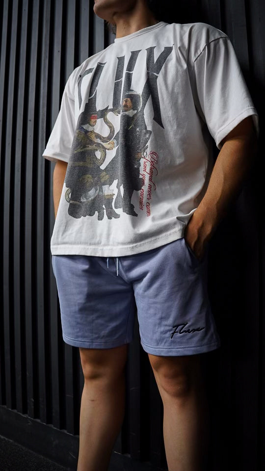 5" Cotton Blue Shorts